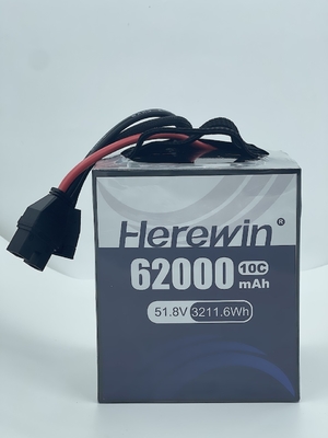 購入 10C 62000mah ドローン リチウム電池 51.8V 14S リチウムポリマー電池 オンライン製造