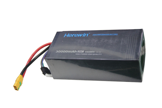 ヘリーウィン バッテリー 30000mAh UAV リポ ポッチ セル バッテリー パック 6S1P 22.2V