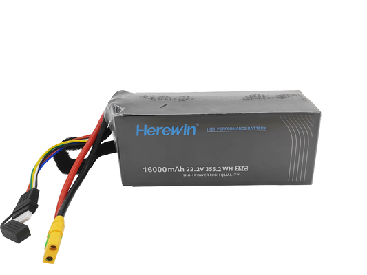 ヘリーウィン 22.2V 6s 16000mah リポ バッテリー ソフトパック ドローン バッテリー 2.08kg