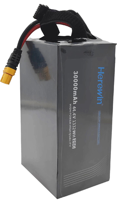 マッピングと調査 12S 30000mAh 25C 44.4V LiHv UAV ドローンバッテリーソフトパック