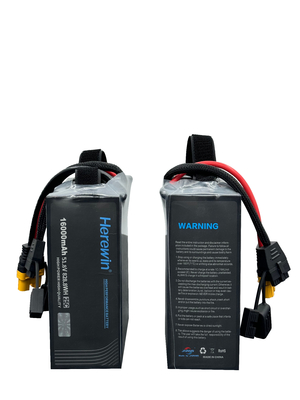UAV ドローン バッテリー Herewin 14S1P 51.8V 16000mAh 25C ソフトパック LiPo UAV バッテリー