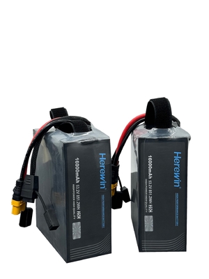 14S1P 16Ah 53.2V ソフトパック ドローン バッテリー 25C 放電率 16000mAh