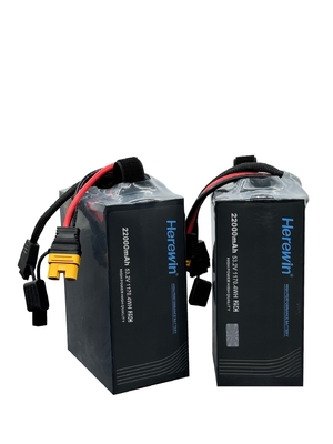 ヘリーウィン 14s バッテリー 53.2V 22000mAh ポッチソフトパック 25C LiHv バッテリー ドローン用
