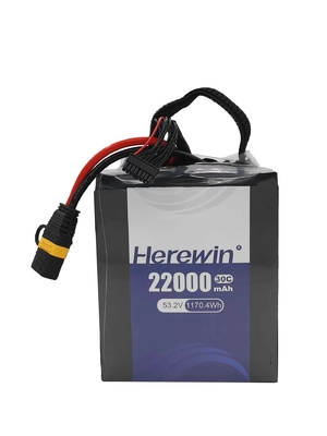 ソフトパック UAV ドローン バッテリー 53.2V ヘリーウィン 14S 22000MAH AI 航空機 ドローン LFP LIPO 農業 バッテリー