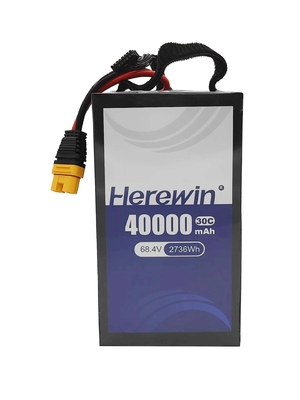 18S1P 40000mAh ヘリーウィンソフトパック ドローン バッテリーパック 68.4V 30C スプレーヤー UAV バッテリー