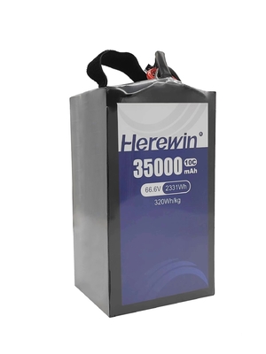 ヘリーウィン 半固体バッテリー 18S 66.6V 35000mAh 信頼性の高い品質のソフトパックバッテリー