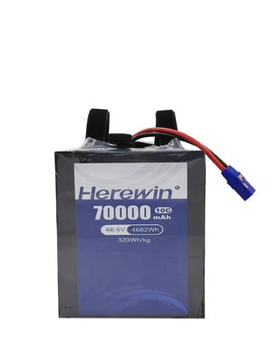 ハーウィンの半固体電池 UAV 18S 66.6V 70000mAh 高エネルギー密度の電池