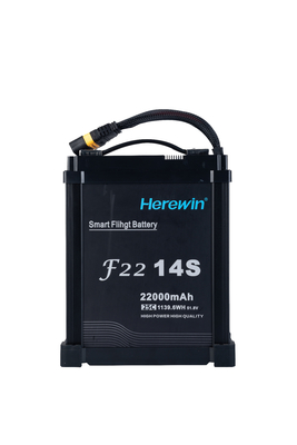 高性能 22000mAh 25C 51.8V スマート 14s リポ バッテリー AS150Uプラグ付き 農業用ドローン