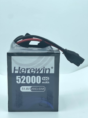 ソフトパック UAV ドローン バッテリー 51.8V ヘリーウィン 14S 52000MAH AI 航空機 農業 ドローン LFP LIPO バッテリー