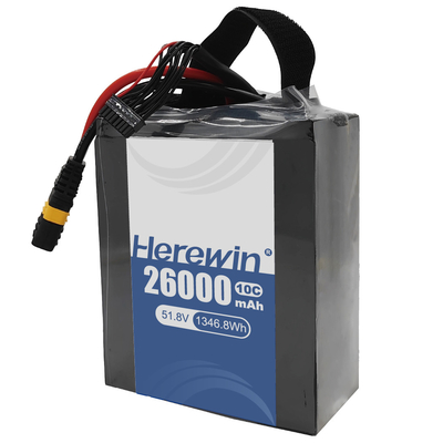 ヘリーウィン 半固体電池 14S 51.8V 26000mAh ドローンの充電