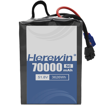 半固体電池 14S2P 51.8V 70000mAh リチウムイオンと LiFePO4化学
