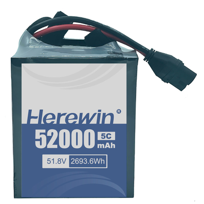 耐久性52000mAh 半固体電池,電圧51.8V,通信ポートCAN